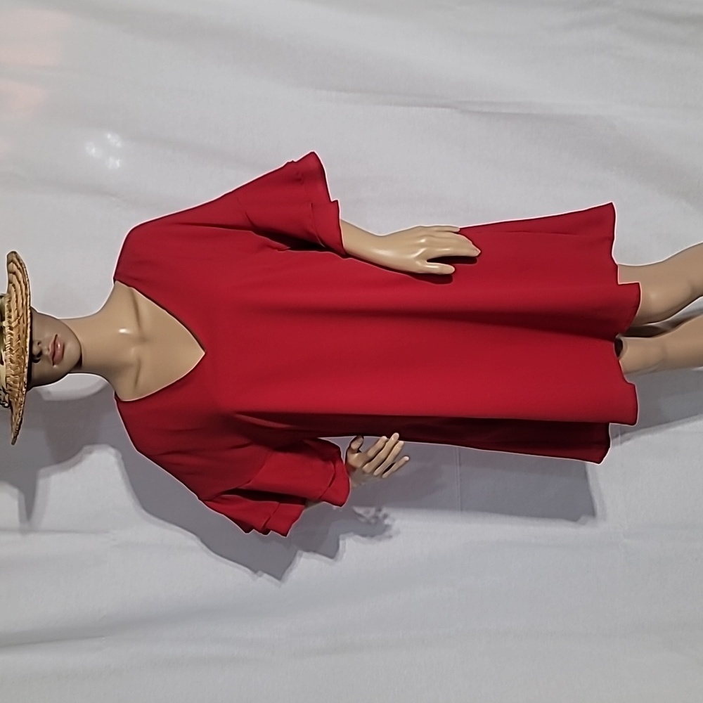 Rose red short dress